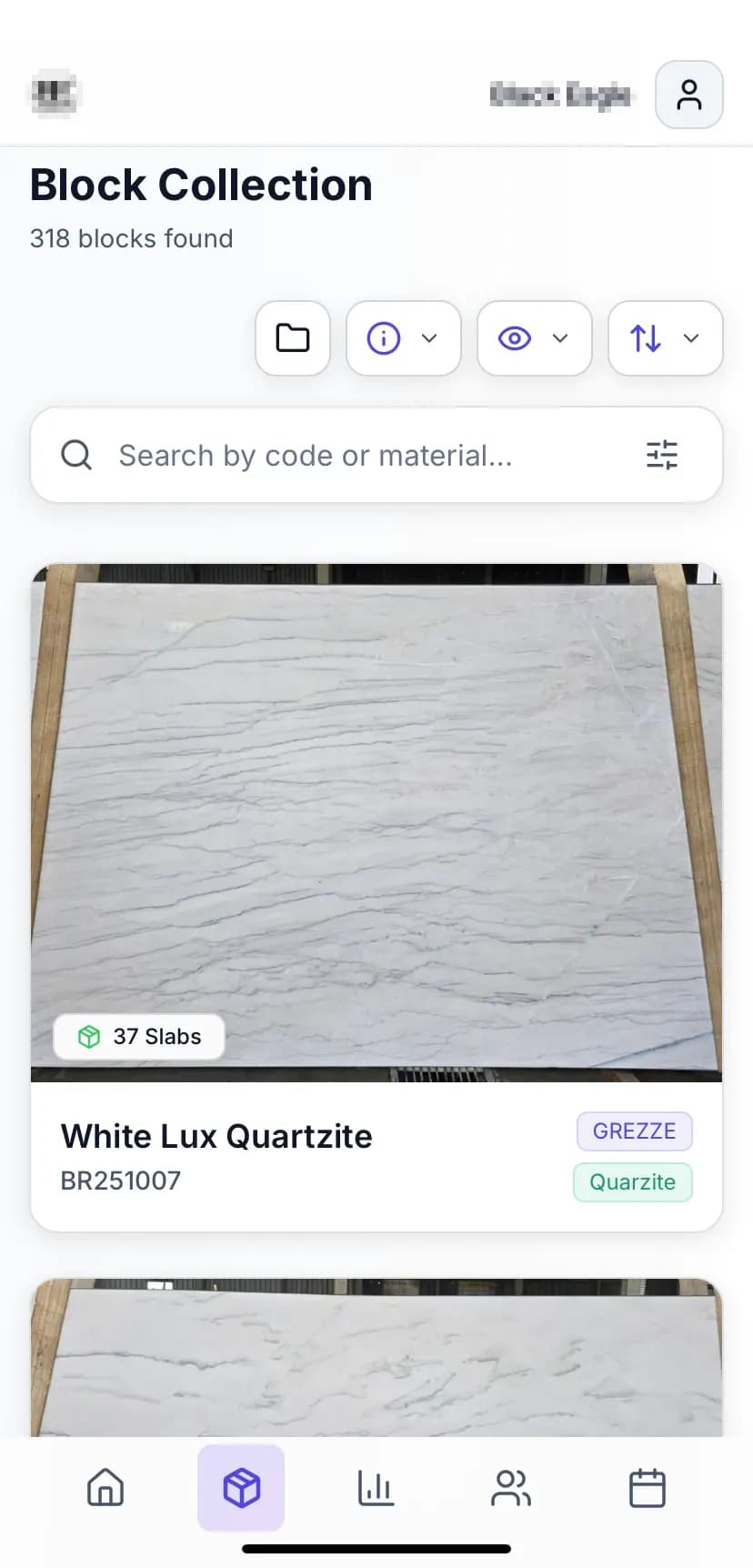 iBlocky App Mobile - Gestione magazzino marmo
